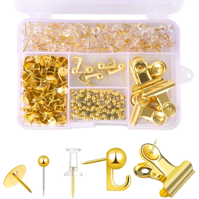Binder Clip Assorted - Juego de alfileres de empuje de
